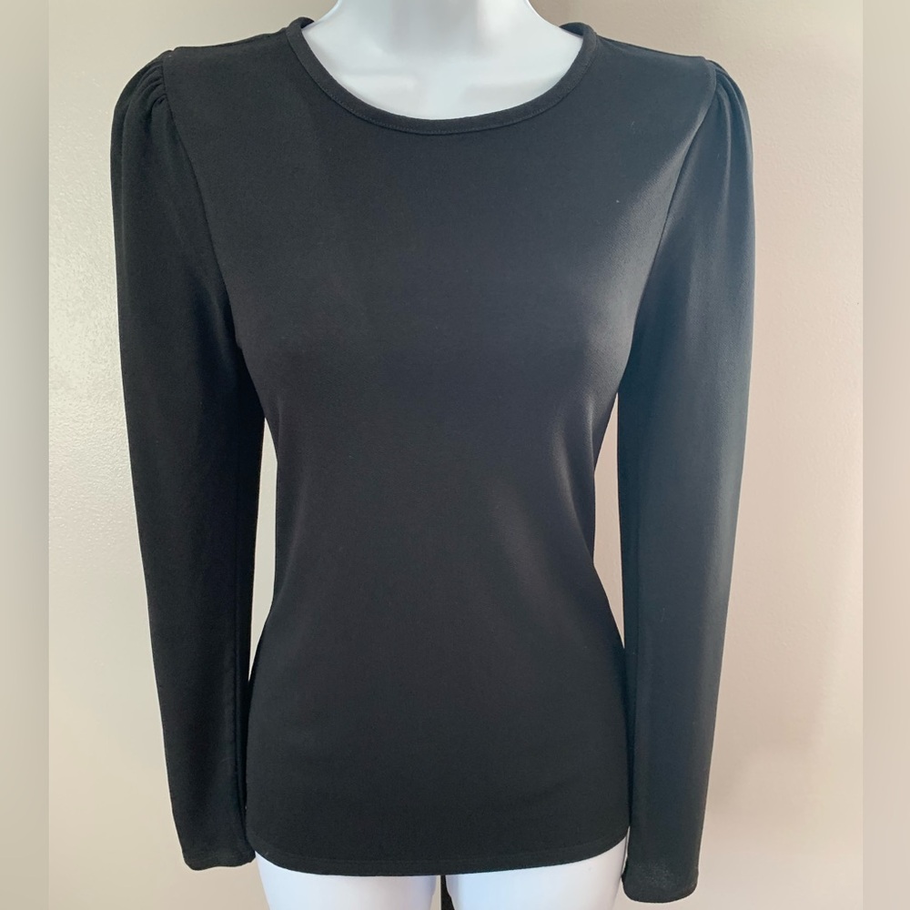 Express Black Puff Sleeve Top